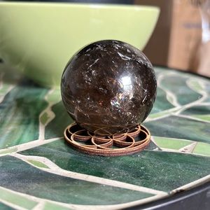 Smoky Quartz Sphere with RAINBOWS